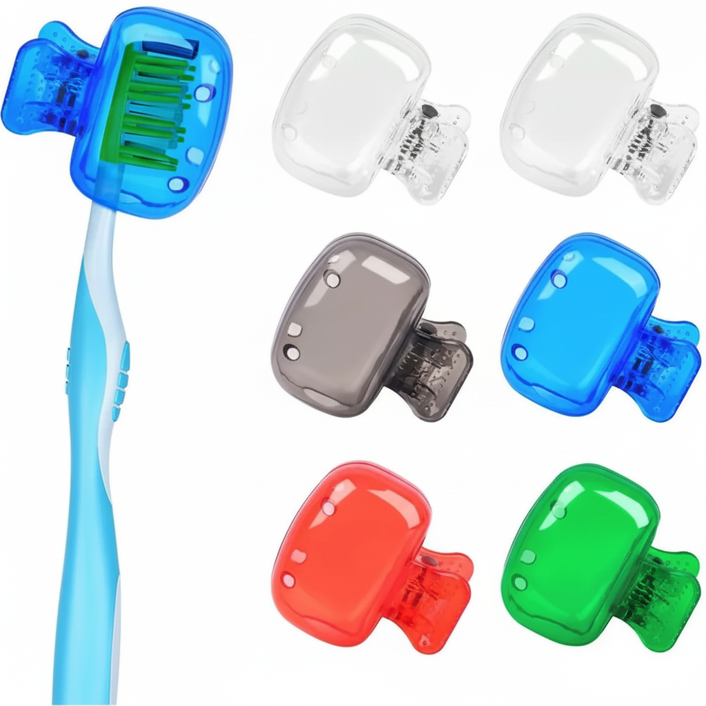 1/2/4/8/10pcs Clipe De Armazenamento De Escova De Dentes Capa Protetora Para Viagens Portátil À Prova De Poeira Caso