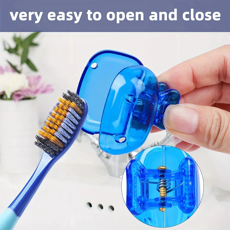 2/4/8pcs Dentes Escova Clipe De Armazenamento Capa Protetora Para Viagem Portátil À Prova De Poeira Caso