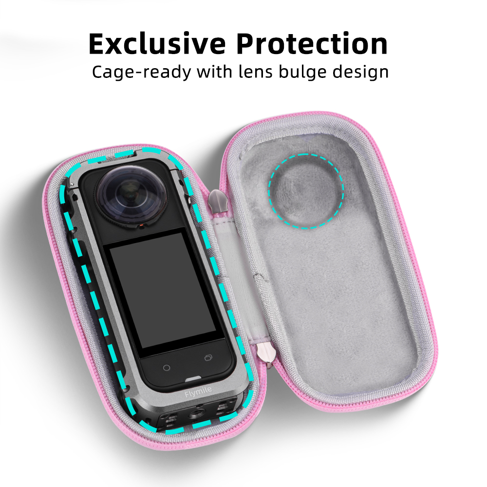 Nova Bolsa de Armazenamento Flymile X5 para Acessórios Insta360 X5, Estojo Protetor Portátil Mini para Viagem.