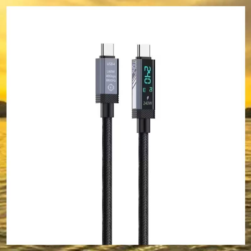 (Vzko) Display Digital PD240W 8K60Hz 40Gbps Para Cabo De Carregamento Rápido USB4 Tipo C Telefones Celulares , Tablets ,