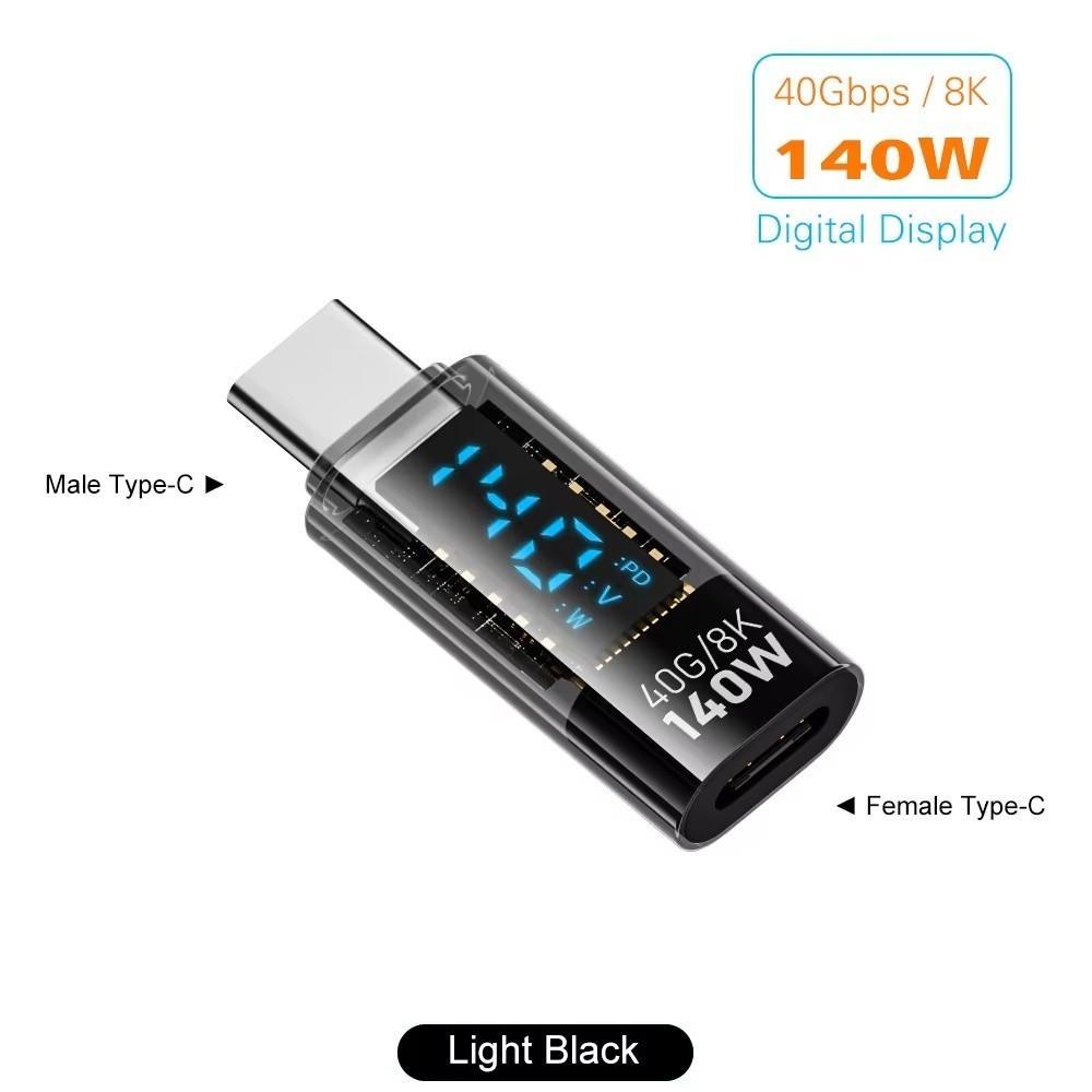 Adaptador USB-C , Tipo Com Display LED Em Forma De U USB4 De Ângulo Reto Digital De 90 Graus