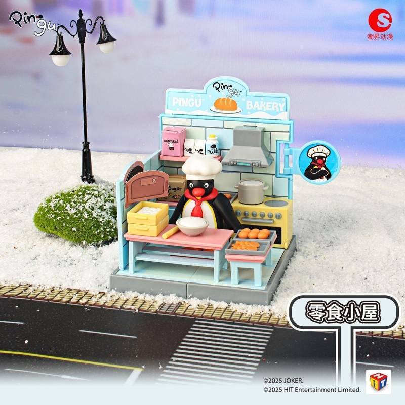 Pingu Dream Cottage Series Decoration Blind Box Micro Scene Assembly Building Blocks Hand-Made Capsule Toy Doll Toy RFqQ
