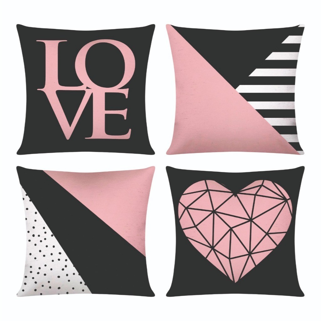 Kit c/ 4 Capas de Almofada Decorativas Modern Print 42x42 - Kits Love