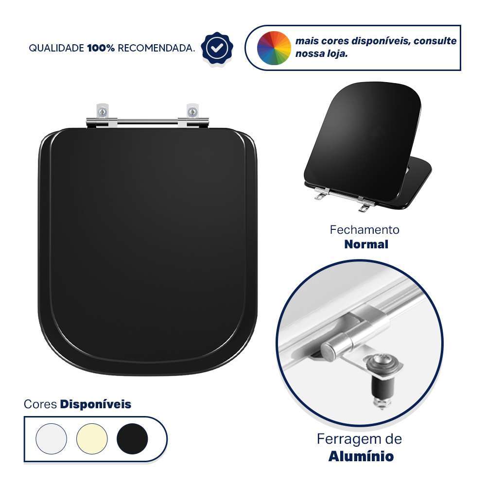Assento Sanitário Axis Ebano para vaso Deca