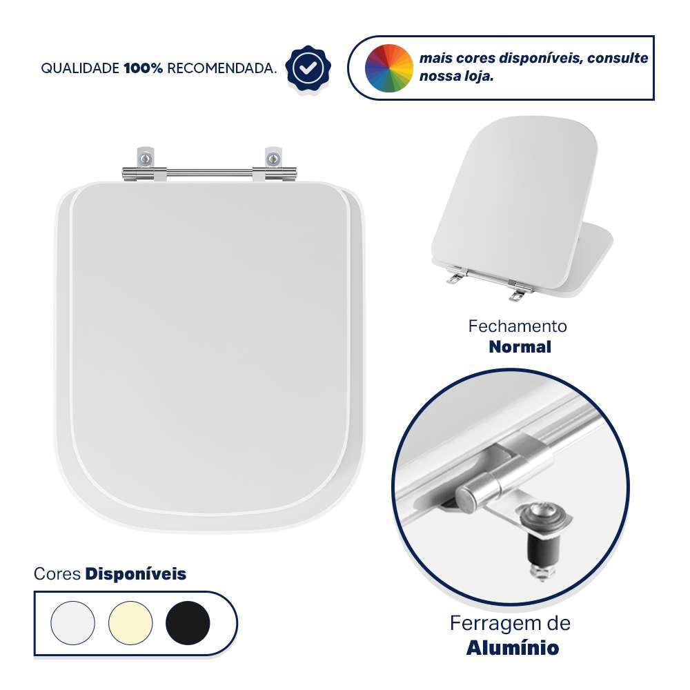Assento Sanitario Axis Branco para Vaso Deca