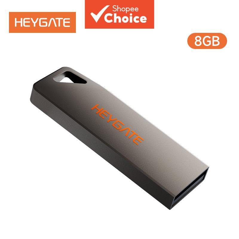 HeyGate USB 2.0 Flash Drive 8GB - 128GB Pen Drive de Metal Portátil com Armazenamento Expansível para Transferir Imagens