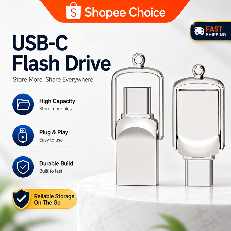 Dual interface Tipo-C flash drive, flash drive para carro, USB flash drive 128GB 64GB 32GB 16GB metal rotativa