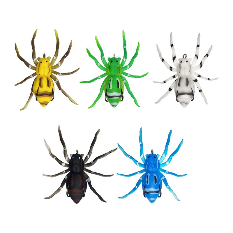 Isca Aranha Spider  7cm 6g Anti Enrosco Soft Silicone Ultralight Superfície Inseto Traíra Black Bass Matrinxã
