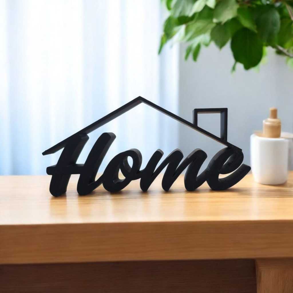 🏠✨ Letreiro Decorativo HOME | Impressão 3D PLA | 15x6,5cm | Decoração Casa | Estilo Minimalista | Personalizável 🏡