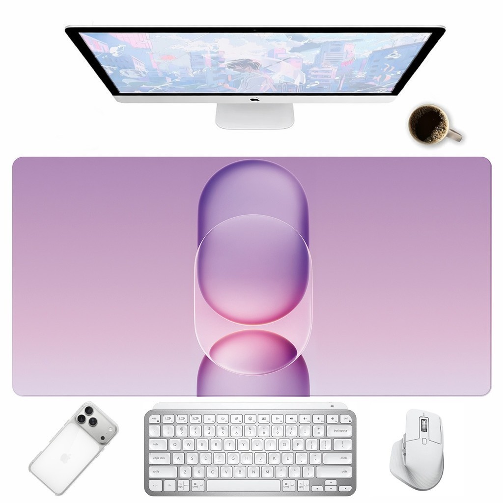 Tapete Mouse Pad Grande Tons de Rosa Minimalista Desk Mat Para Mesa PC Teclado Gamer Acessório