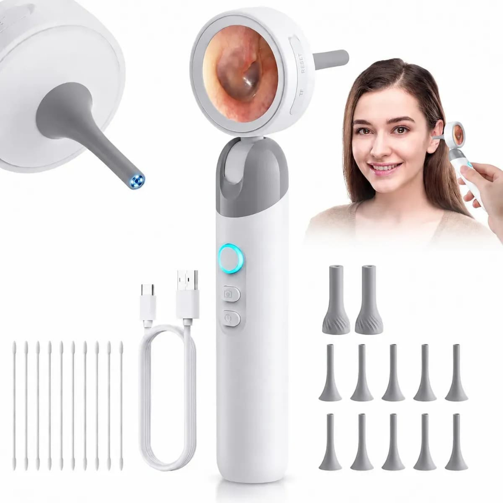 Otoscópio Digital Visual Ear Endoscope Tela 1.38'' Hd 1080p