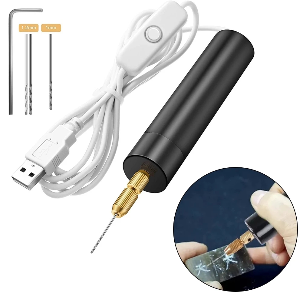 Kit de Mini Broca Elétrica Manual De 5V Com Rotativa Portátil Alimentada Por USB De Torção Utilizada Para Jóias De Resin