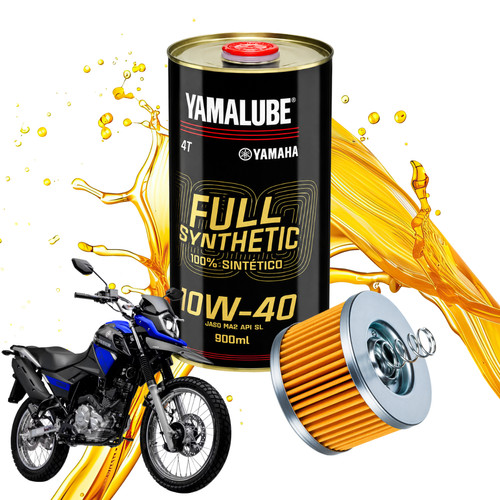 Óleo Yamalube 10w40 Synthetic Original Com Filtro Fz15 Factor Fazer 2020 2021 2022 2023 2024 2025 2026 2027
