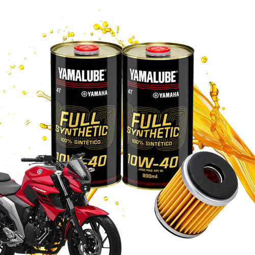 Oleo Yamalube 10w40 Original 100% Synthetic com Filtro Original Yamaha Lander 250 Tenere 250 Fazer 250 Fz25 Todas