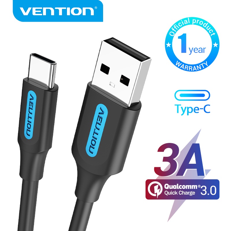 Vention 3A Tipo C Cabo De Carregamento Rápido De Alta Velocidade 480Mbps QC Carga Rápida Dados USB Para Huawei