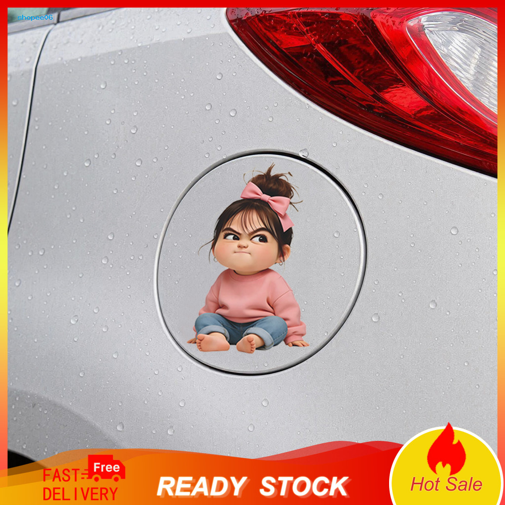 Car Decal Stickers No Damage Waterproof Sticker Pvc Trace Self-adhesive Auto Realistic Girl Pattern Funny for Fuel Tank