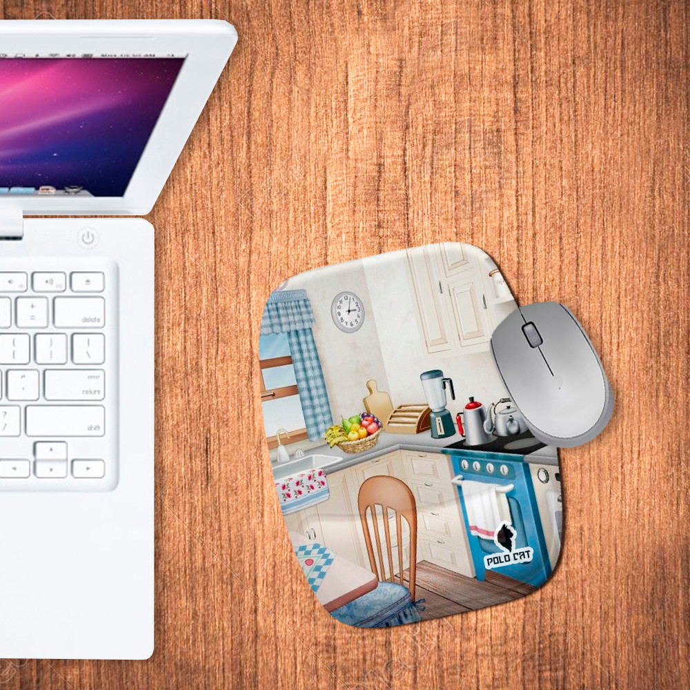 Mouse Pad Ergonomico Retangular Cozinha Simples Linda Casa da Vó