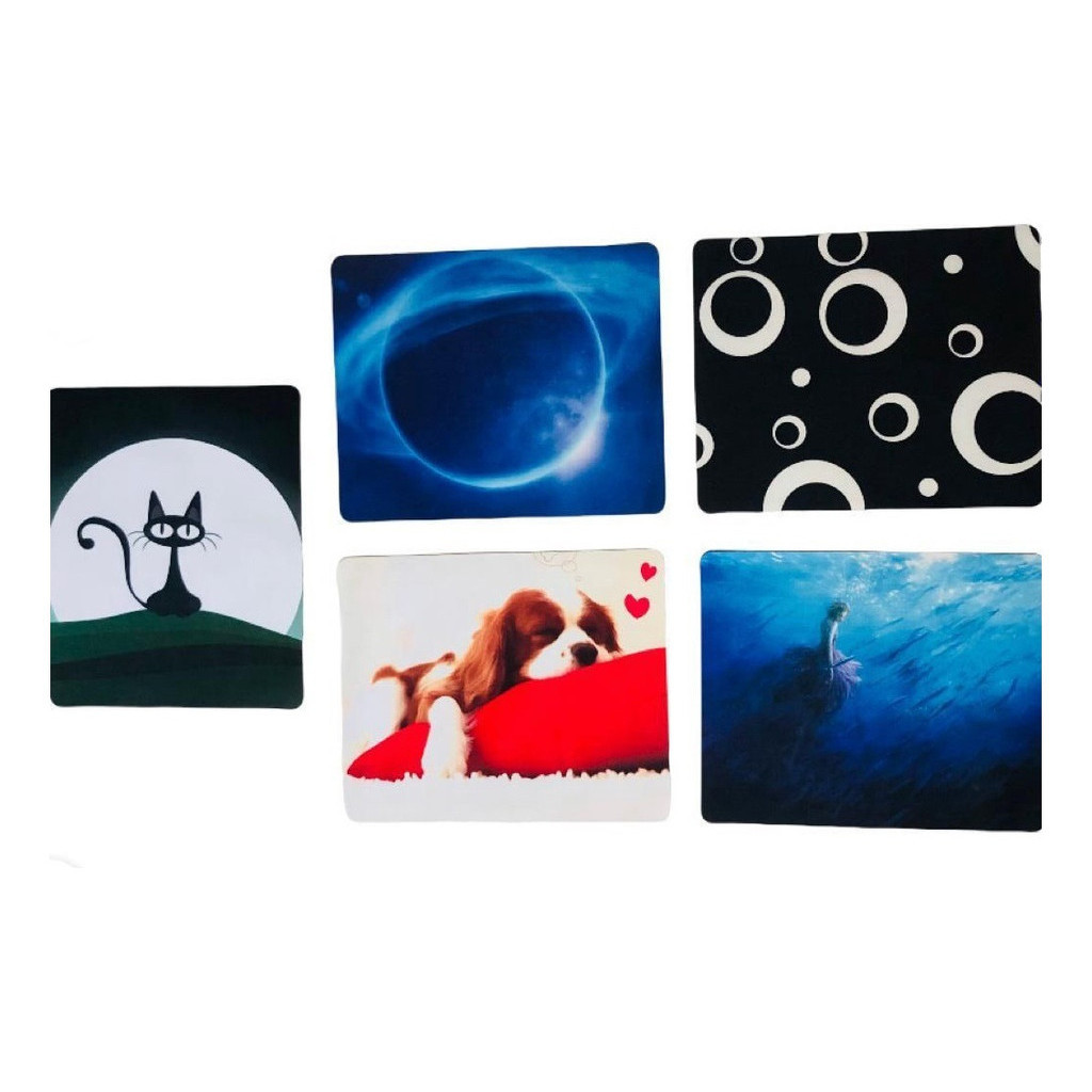 Kit 5x Mousepad Basico Simples Antiderrapante Atacado