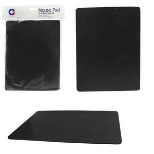 Kit com 5 Mouse Pad Cor Preto Emborrachado Simples