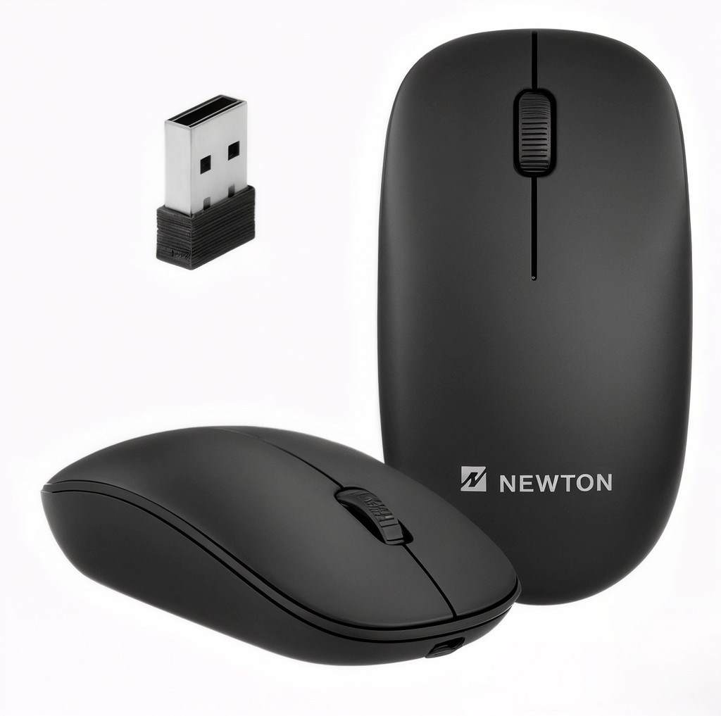 Mouse Sem Fio Simples e Discreto -NMS-007 - PRETO