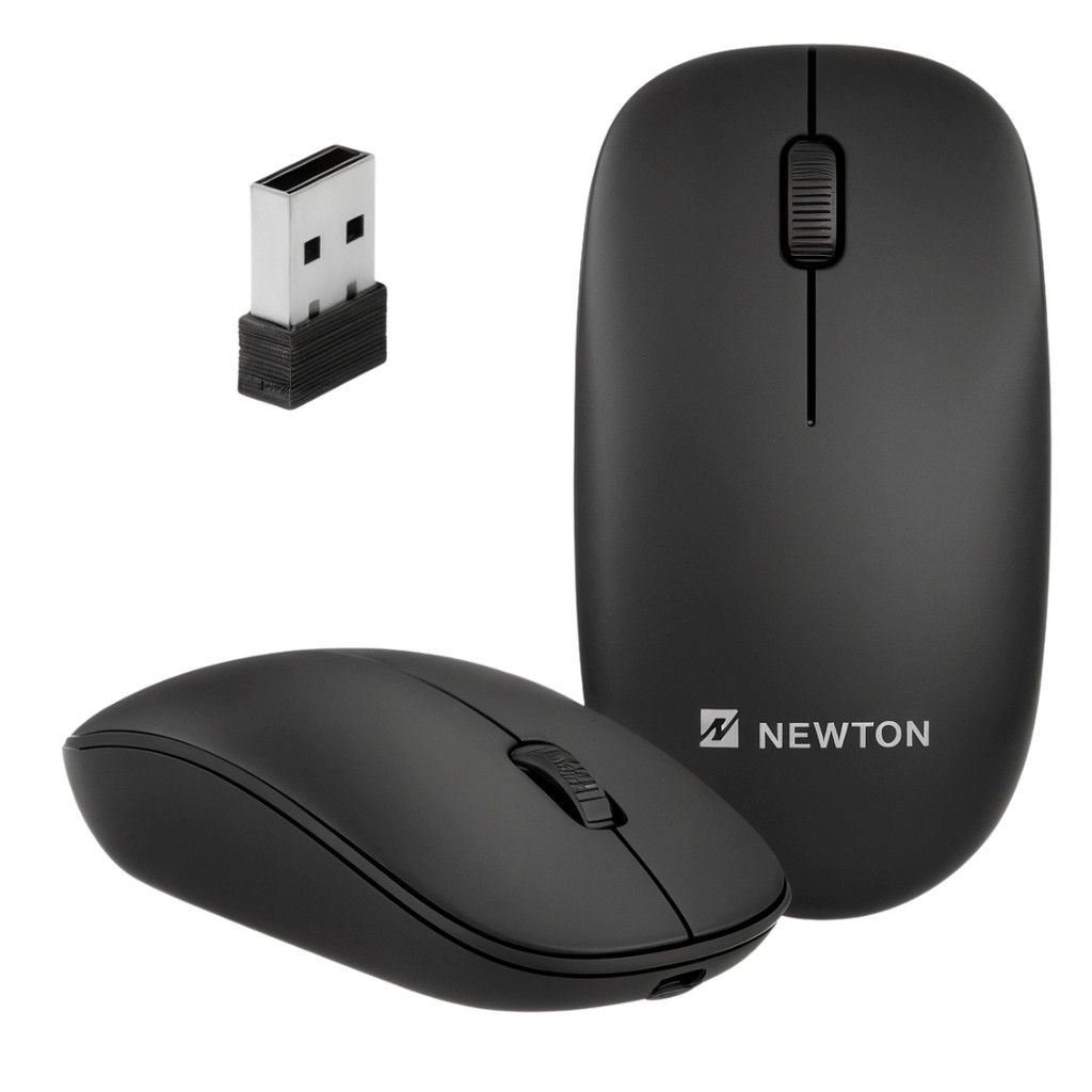 Mouse Sem Fio Simples e Discreto PRETO NMS-007