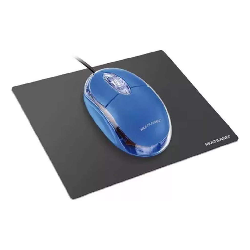 Mouse Pad Multilaser Preto Simples Com Tecido Emborrachado