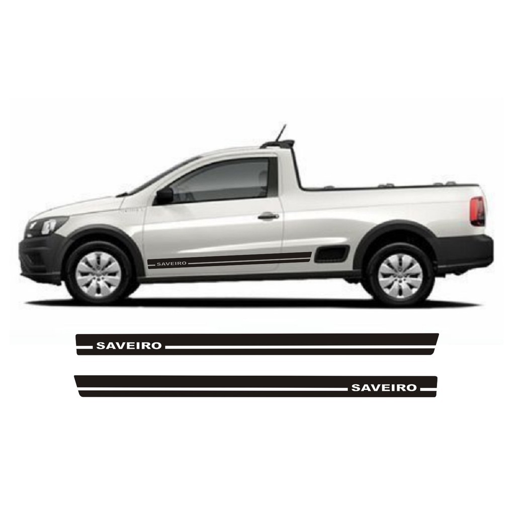 Adesivo Lateral Vw Saveiro Sr2 Faixa Colante Start Trend Line Fita