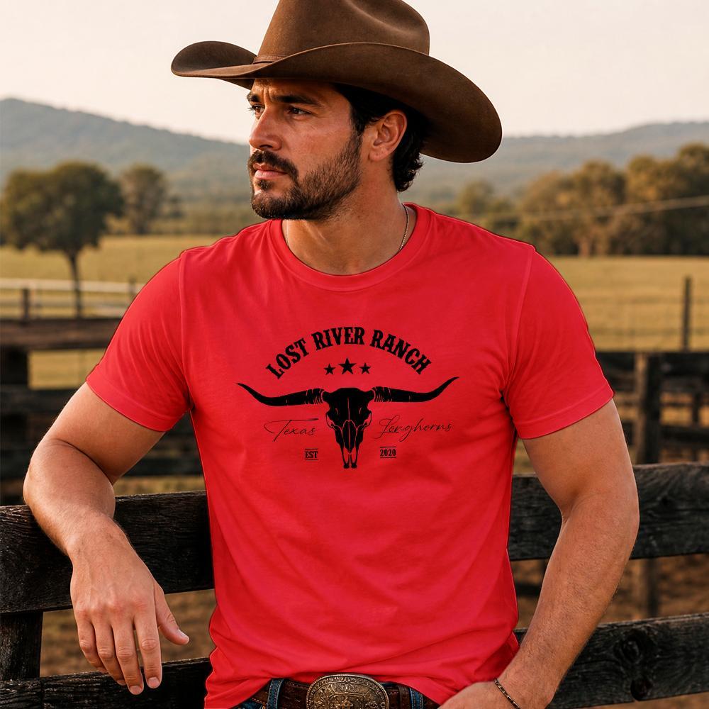 Camiseta Masculina Estampada Moda Country Lost River Ranch Tshirt Rodeio Malha Premium