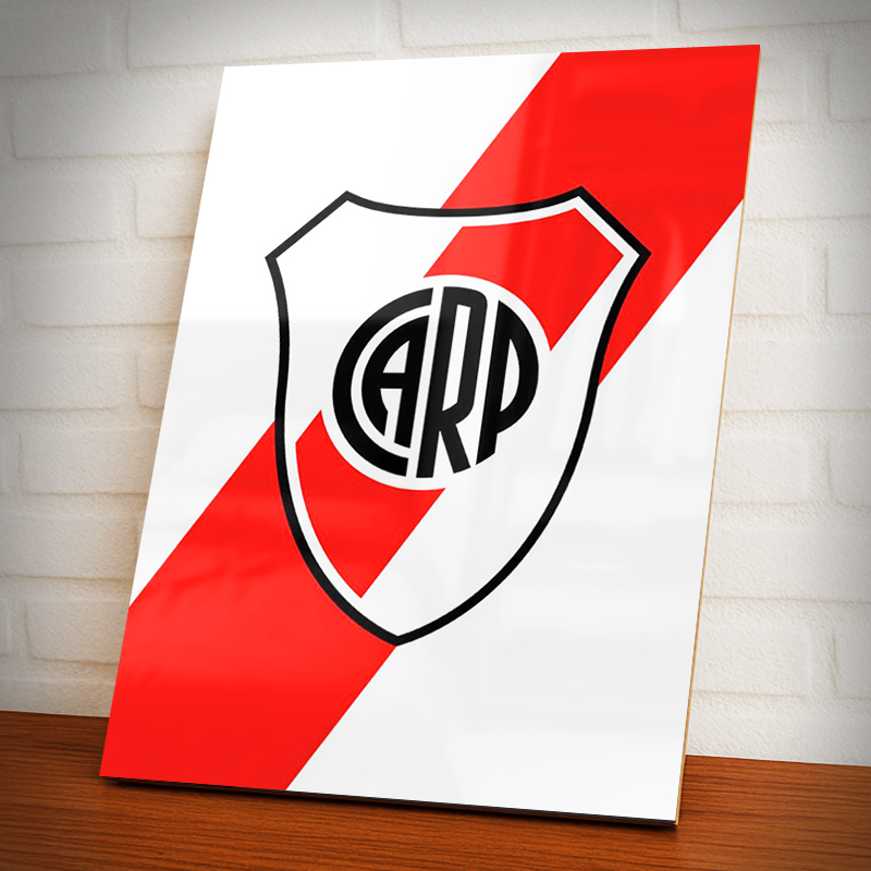 Placa Decorativa Quadro River Plate, CARP, Argentina, Futebol - 20X28