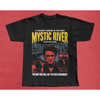Camiseta Masculina Mystic River Estampa Cinematográfica Moderna Atemporal Confortável Estilo Casual