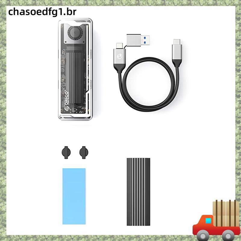 Gabinete SSD USB4 M . 2 De 40 Gbps PCIe4.0 NVME Caso Com Ventilador De Resfriamento De Alumínio