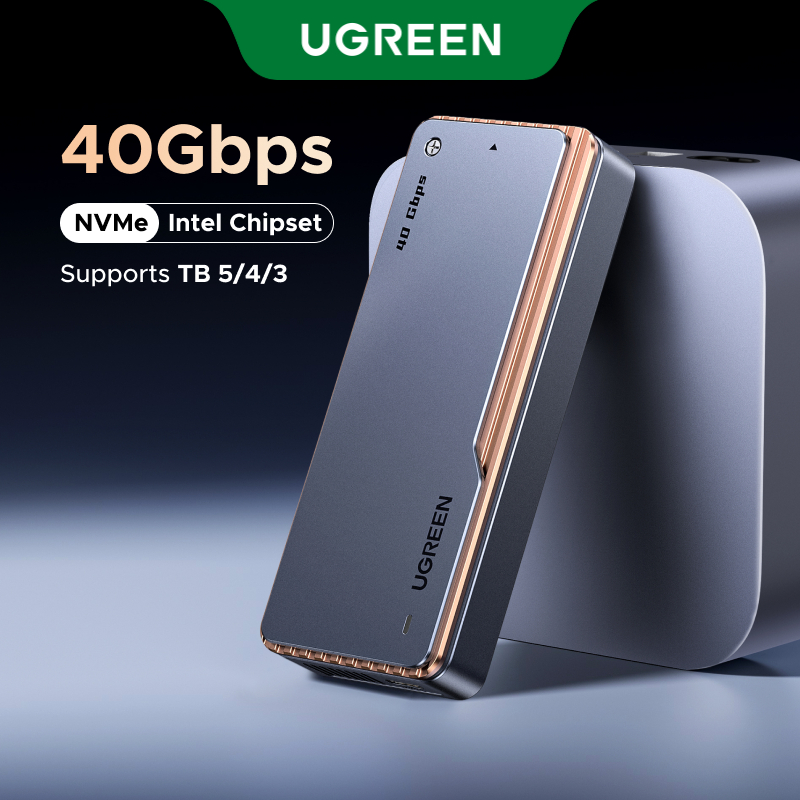 Gabinete SSD NVMe Verde De 40 Gbps Com Thunderbolt 5/4/3 E USB4 Suporte Para Teclas M B & Windows MacOS Linux