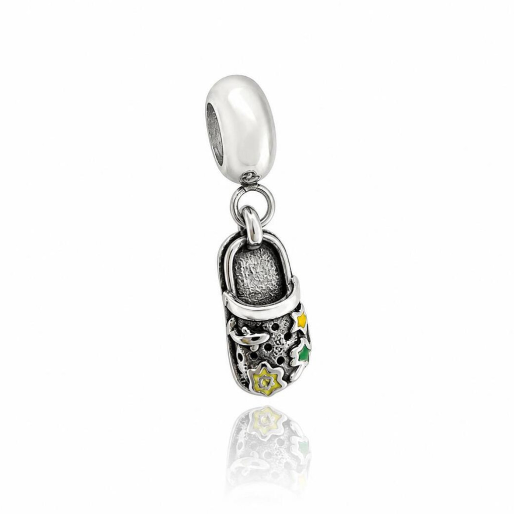 Berloque Sandalia Clog em Aço Inox