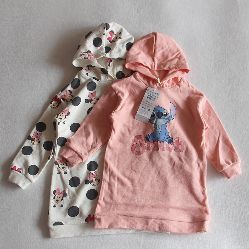 Lei de comércio exterior único D Girl Stitch * Aberdeen * Ni Pattern Terry moletom vestido moletom longo 3-10 anos de id