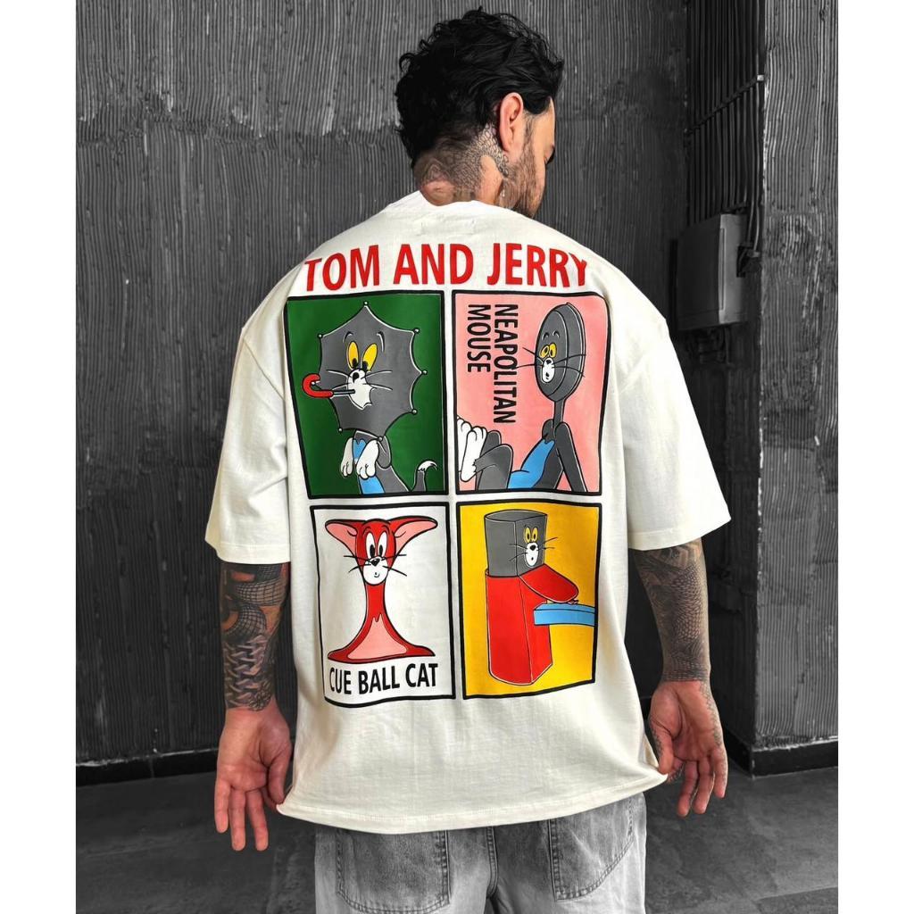 Camiseta Cat And Mouse oversized streetwear unissex PP ao G6 Aftersoul
