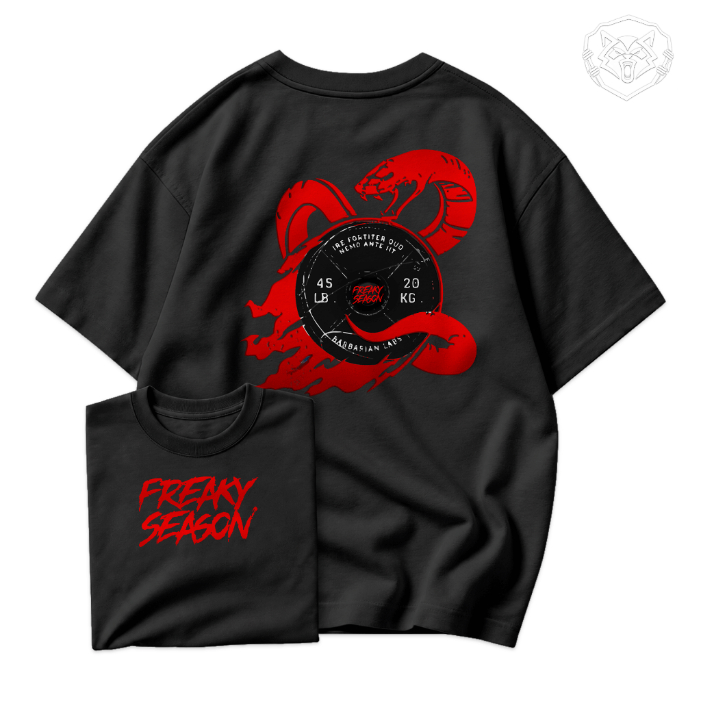 Camiseta Freaky Season Snake 100% Algodão Streetwear Exclusiva Oversized Unissex