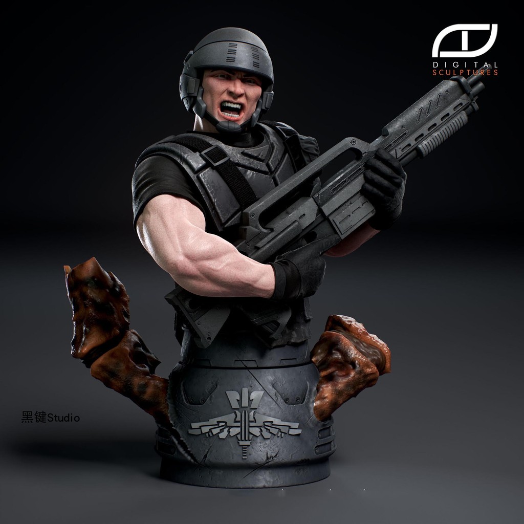 Star River Team Soldado Peito Escultura Figura de Impressão 3D Modelo Material de Alta Precisão Desenho Arquivo de Dados