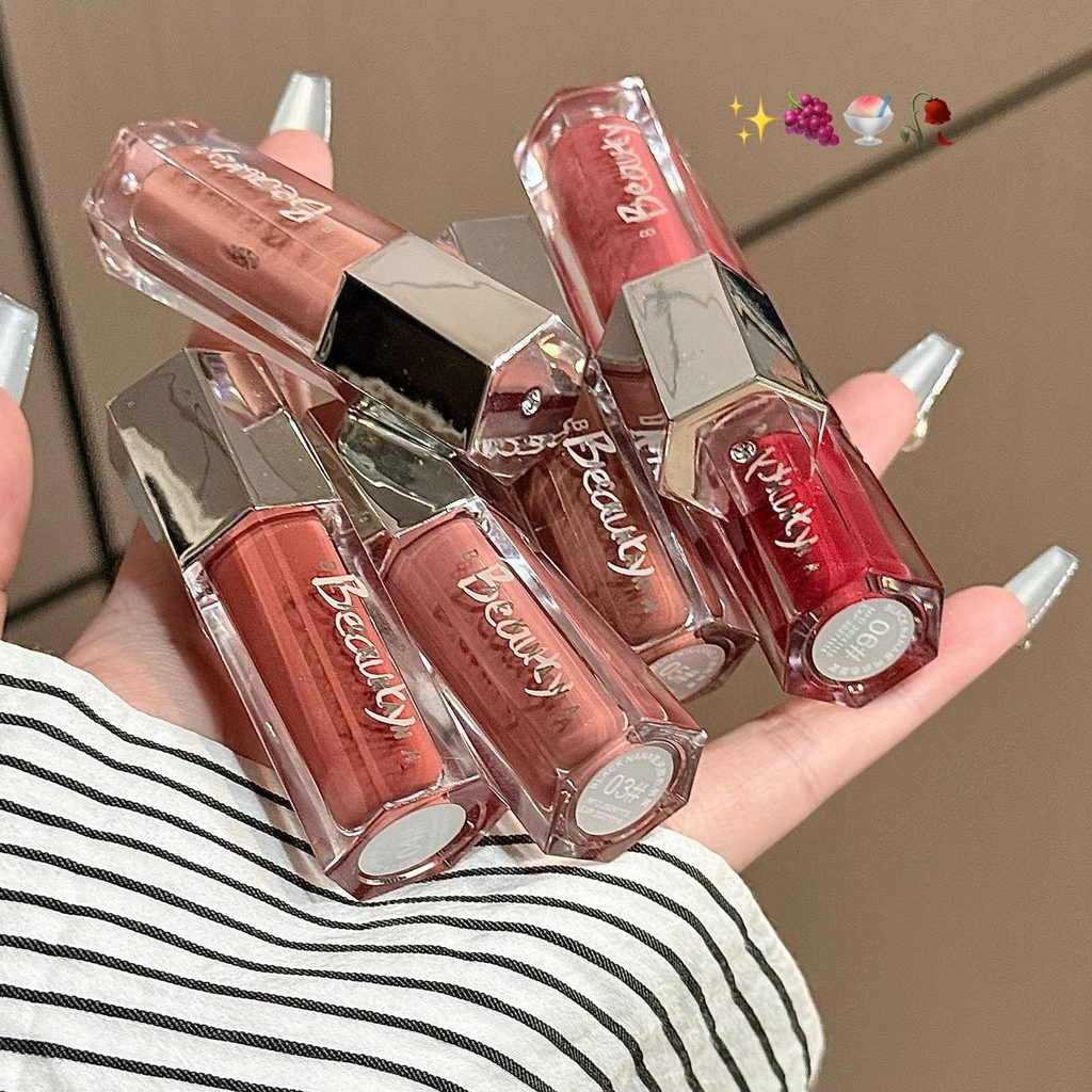 Brilho Labial sensual Do Grupo De Meninas Coreanas Star River , Esmalte Espelhado Com De Água , Estudante