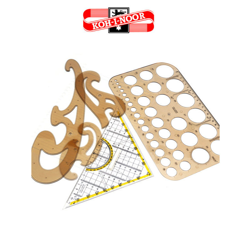 Checo Hoh-i-noor Cool Joy Cloud Ruler Curve Board Cintura Igual Triângulo Placa Modelo Redondo Mancha Anti-Tinta