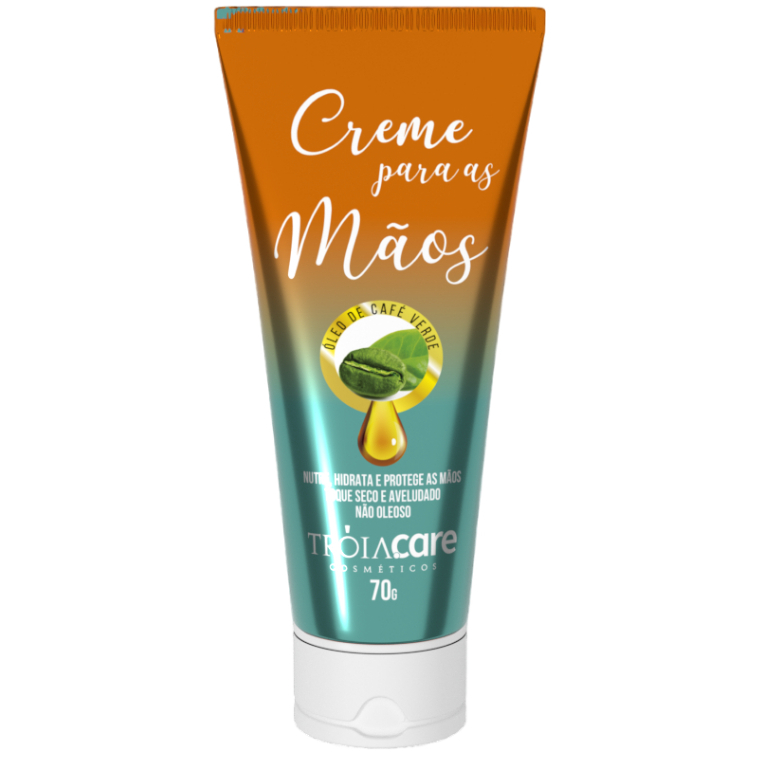 Creme para Mãos 60g Tróia Hair com Óleo de Café Verde | Nutrição, Toque Seco e Proteção