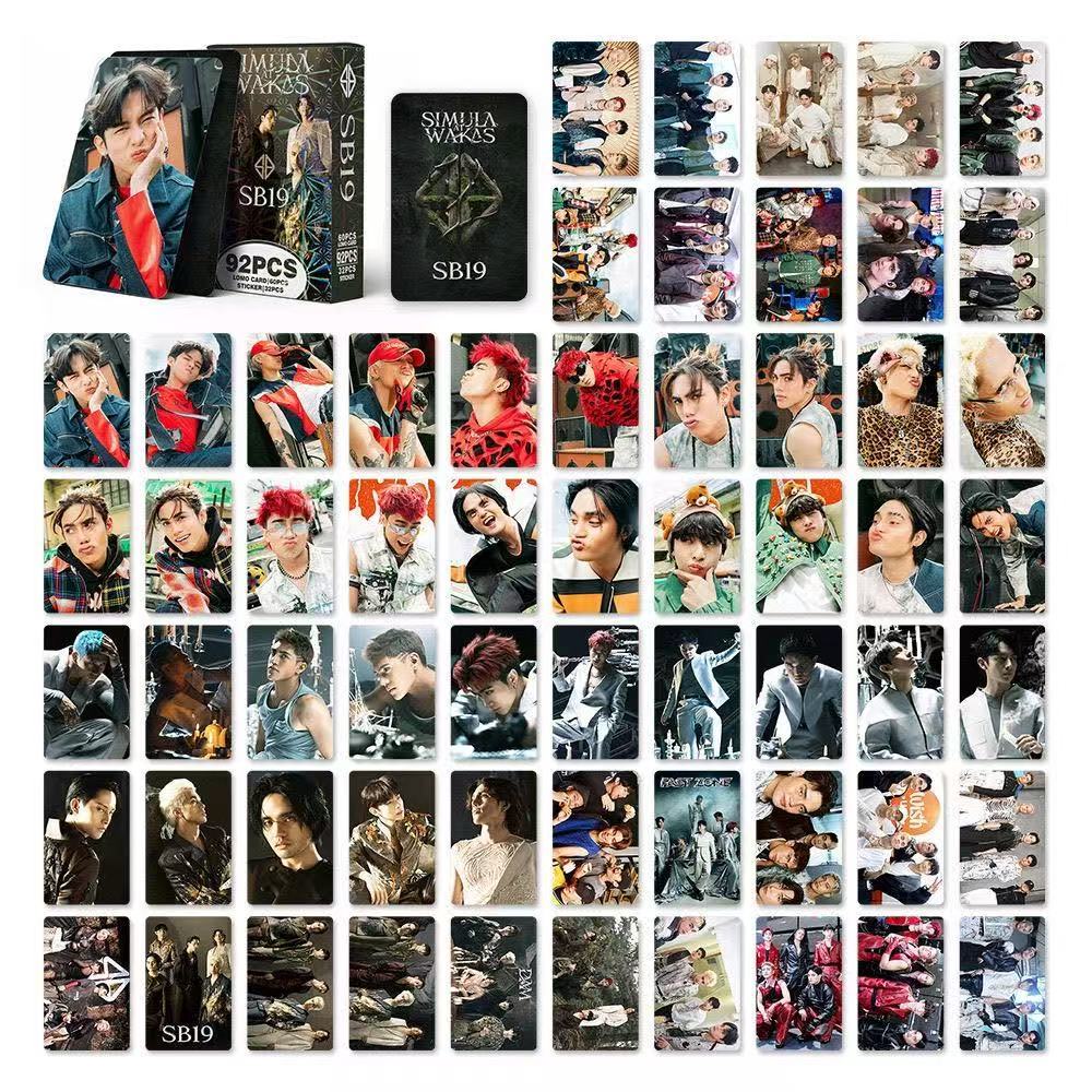 SB19 Boy Group Fan Support Photocards , Idol Mini Adesivos , Cartões LOMO Dupla Face
