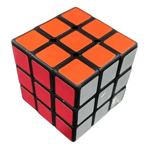 Cubo Mágico 3x3 Infantil Colorido Goal Kids 5cm Preto
