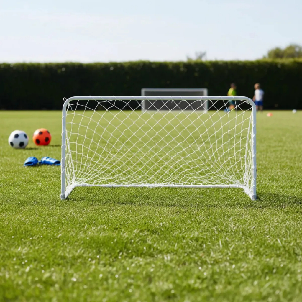 Kit 2 Traves De Futebol Golzinho Infantil Dobrável Metal Grande1,08x0,50m Branca Sag Toys