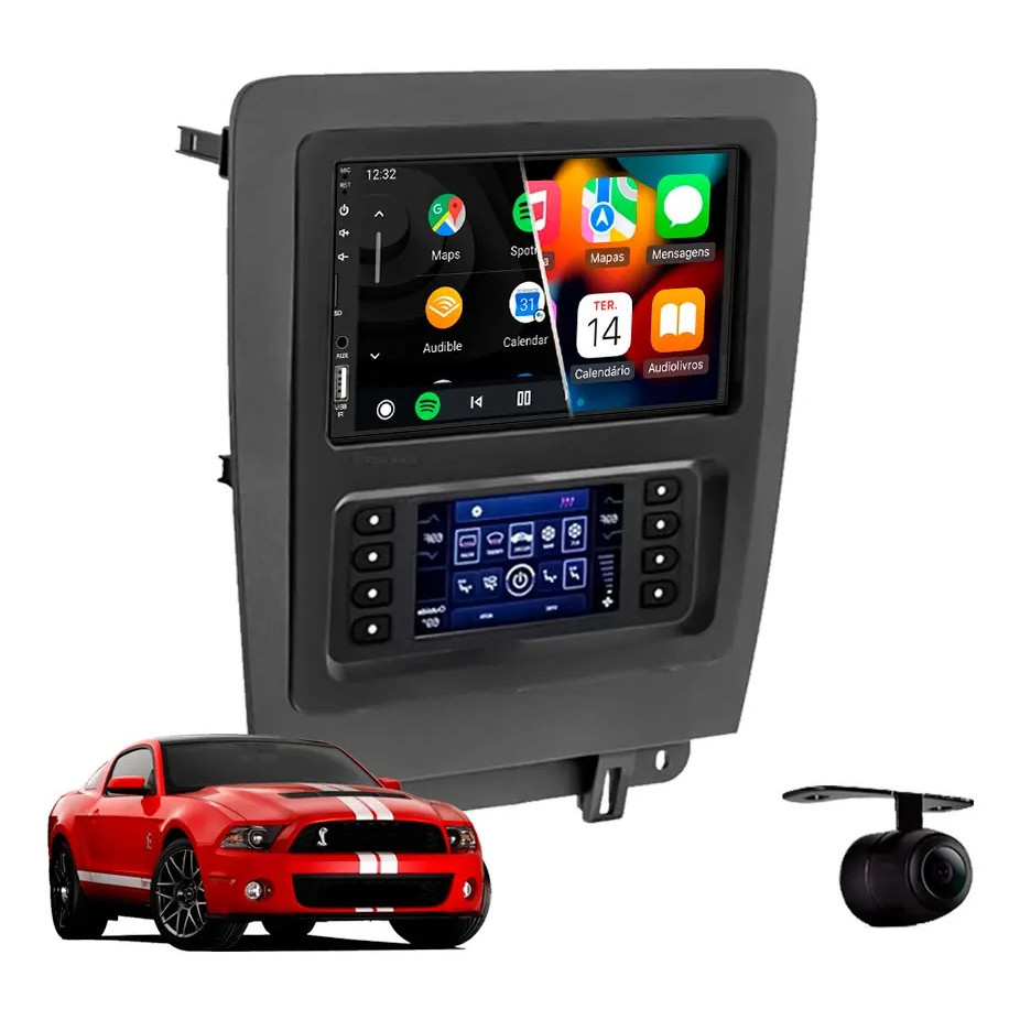 Central Multimídia Carplay Ford Mustang 2010 À 2014