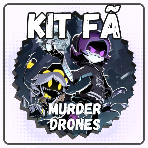 Kit Fã Murder Drones - FANMADE Uzi indie ficção animação desenho cartoon nerd geek Surpresa presente