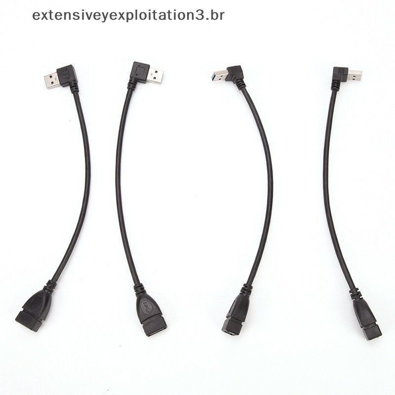 EEBR Cabo De Extensão USB 3.0 Ângulo 90 Graus Adaptador De Dados Macho Para Fêmea Angle Do Ex
