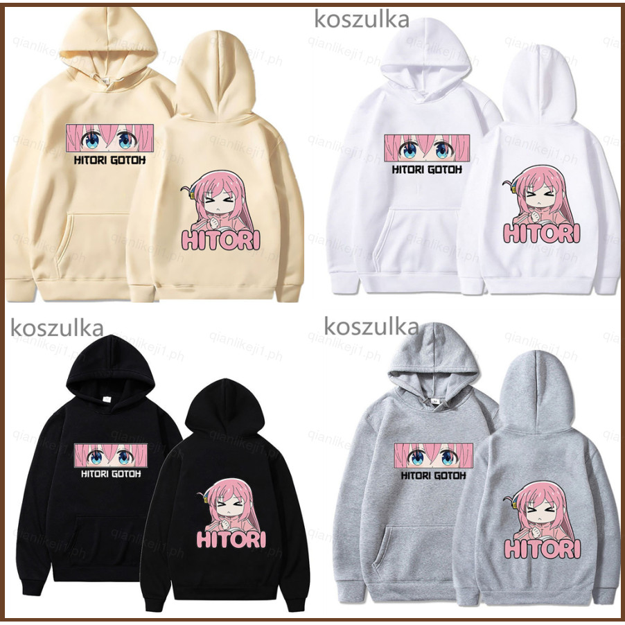 QL1 Bocchi The Rock Hoodie Manga Longa Tops Unissex Casual Solto Anime Cosplay Moda Gotou Hitori Moletom Plus Siz