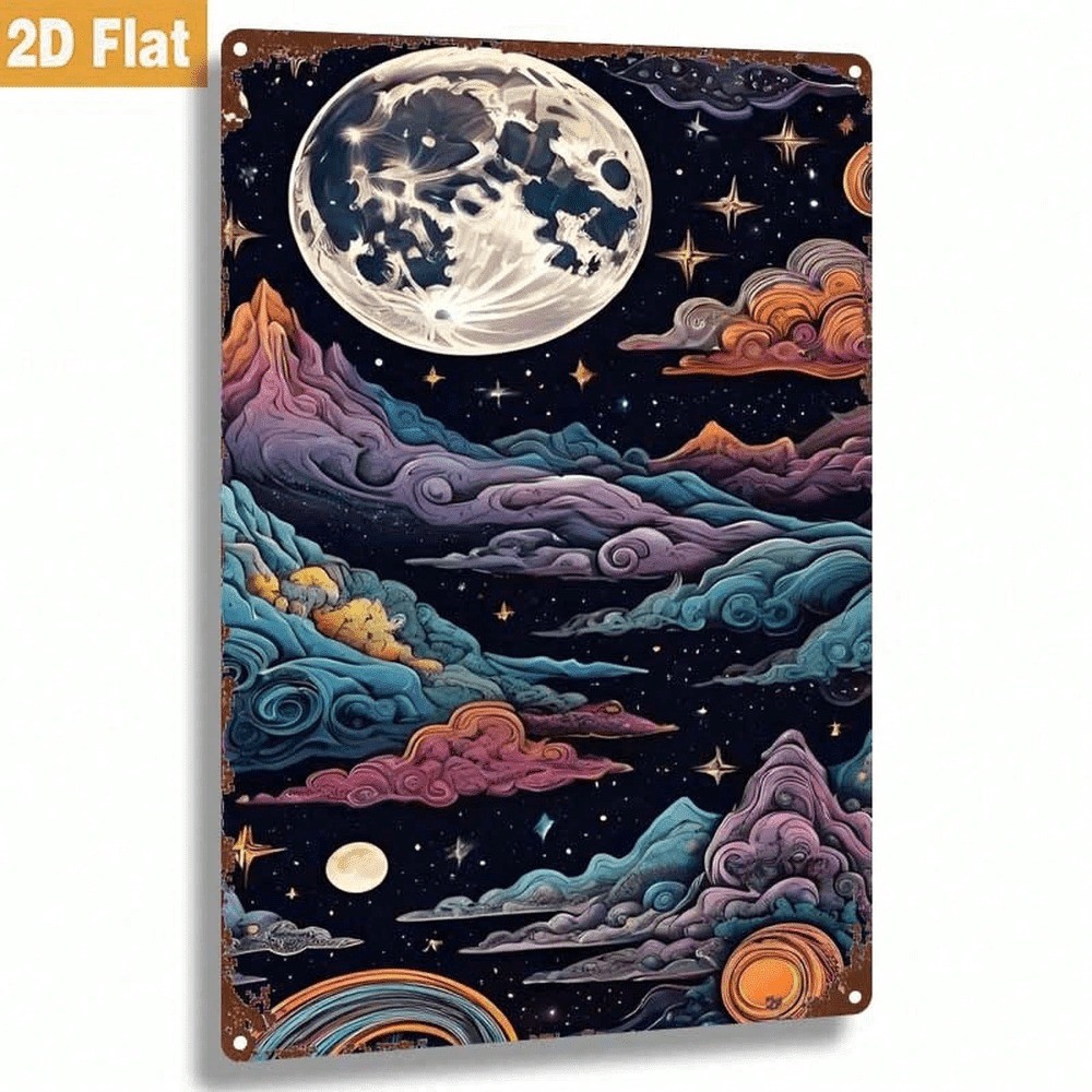 Decoração De Parede De Metal CIFbuy Dreamy Starry Sky Para Casa