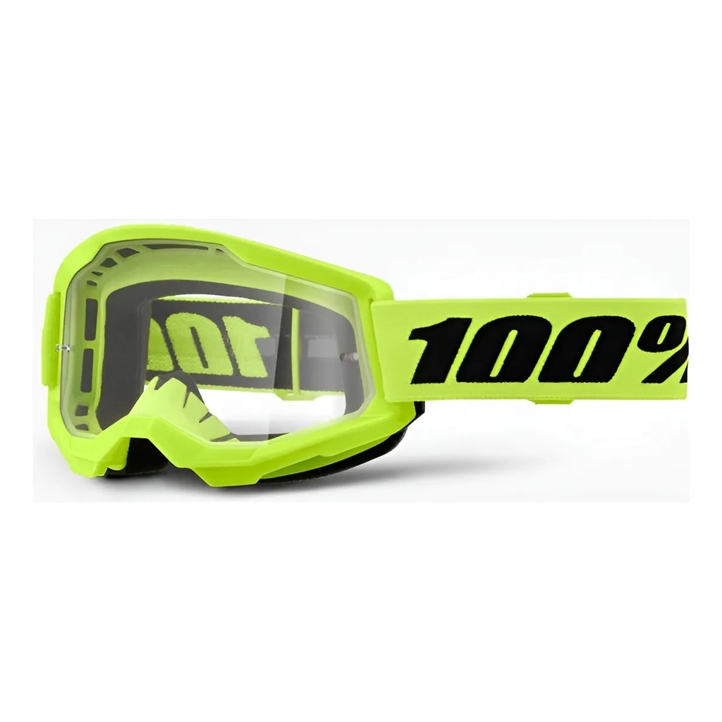 OCULOS 100% STRATA 2 NEON YELLOW - LENTE TRANSPARENTE