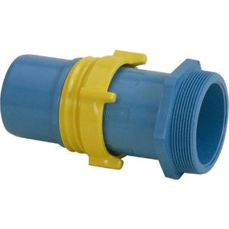 Adaptador macho 3 polegada Tigre pvc er azul